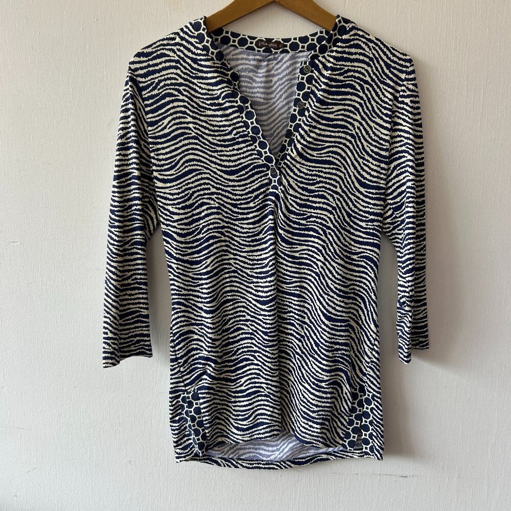 J. McLaughlin Catalina Cloth Top Womens Small Navy Yacht Club Tennis Prep
